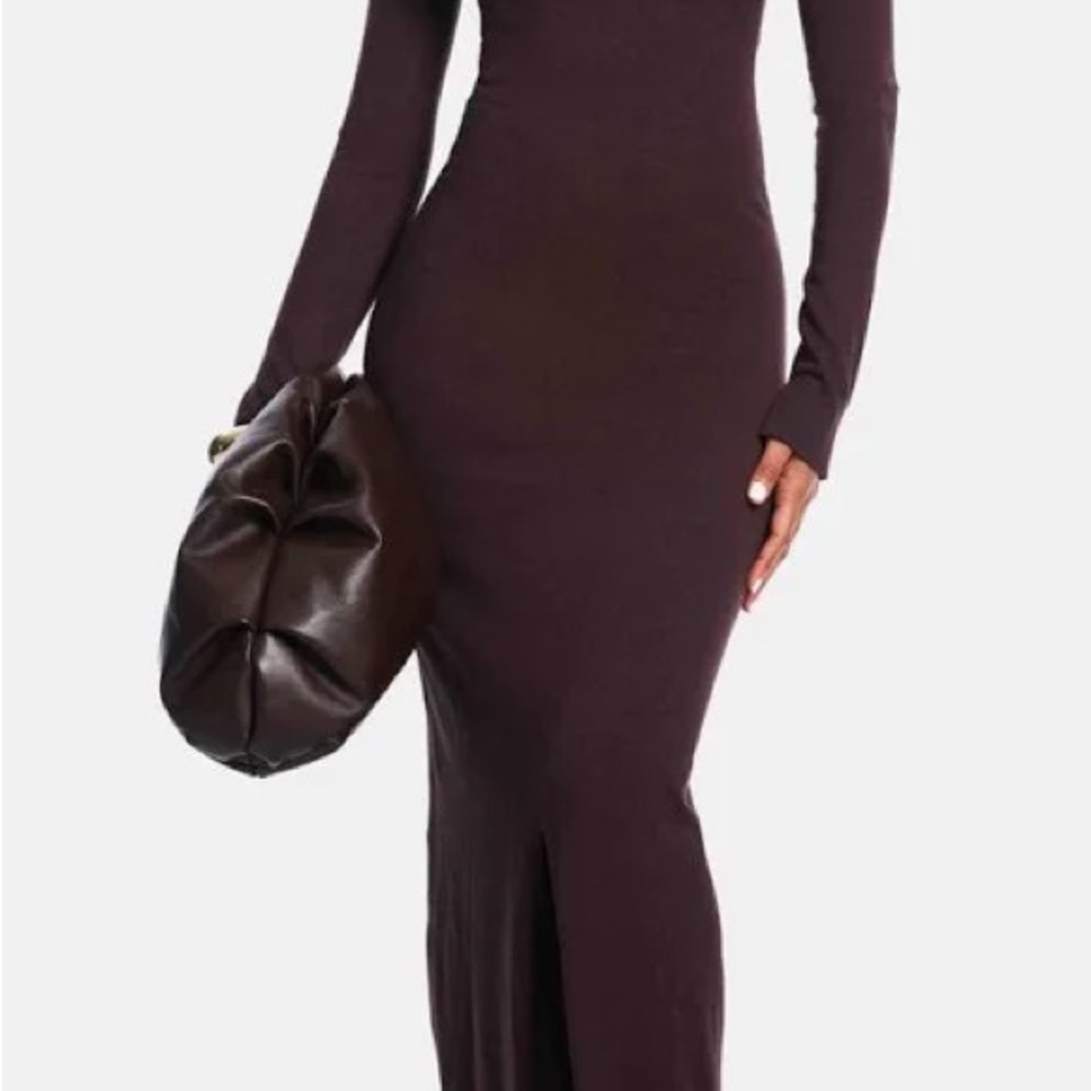 Hanifa Ribbed Red Bodycon Maxi Dress